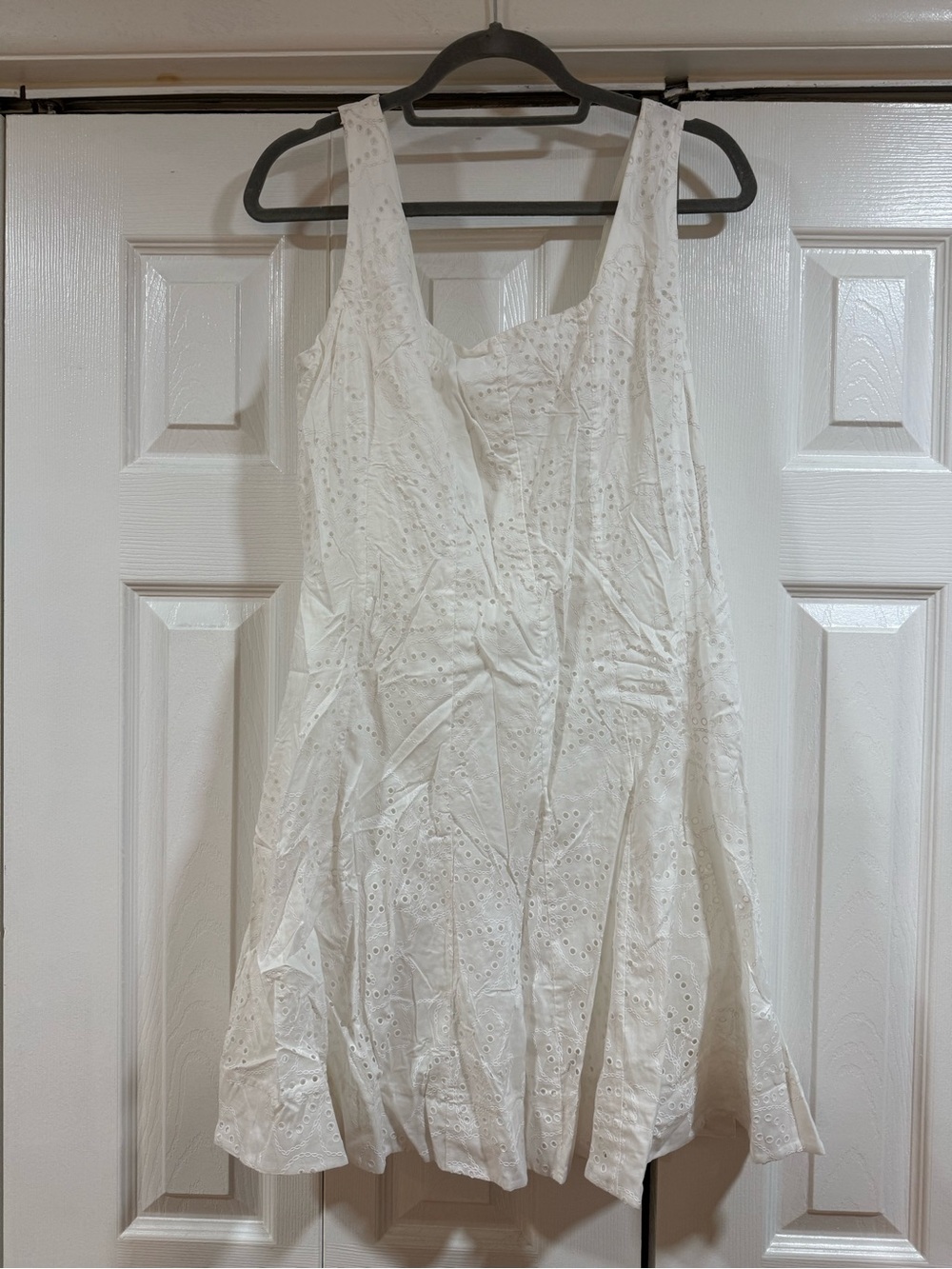 Calypso St. Barth White Eyelet Mini Dress